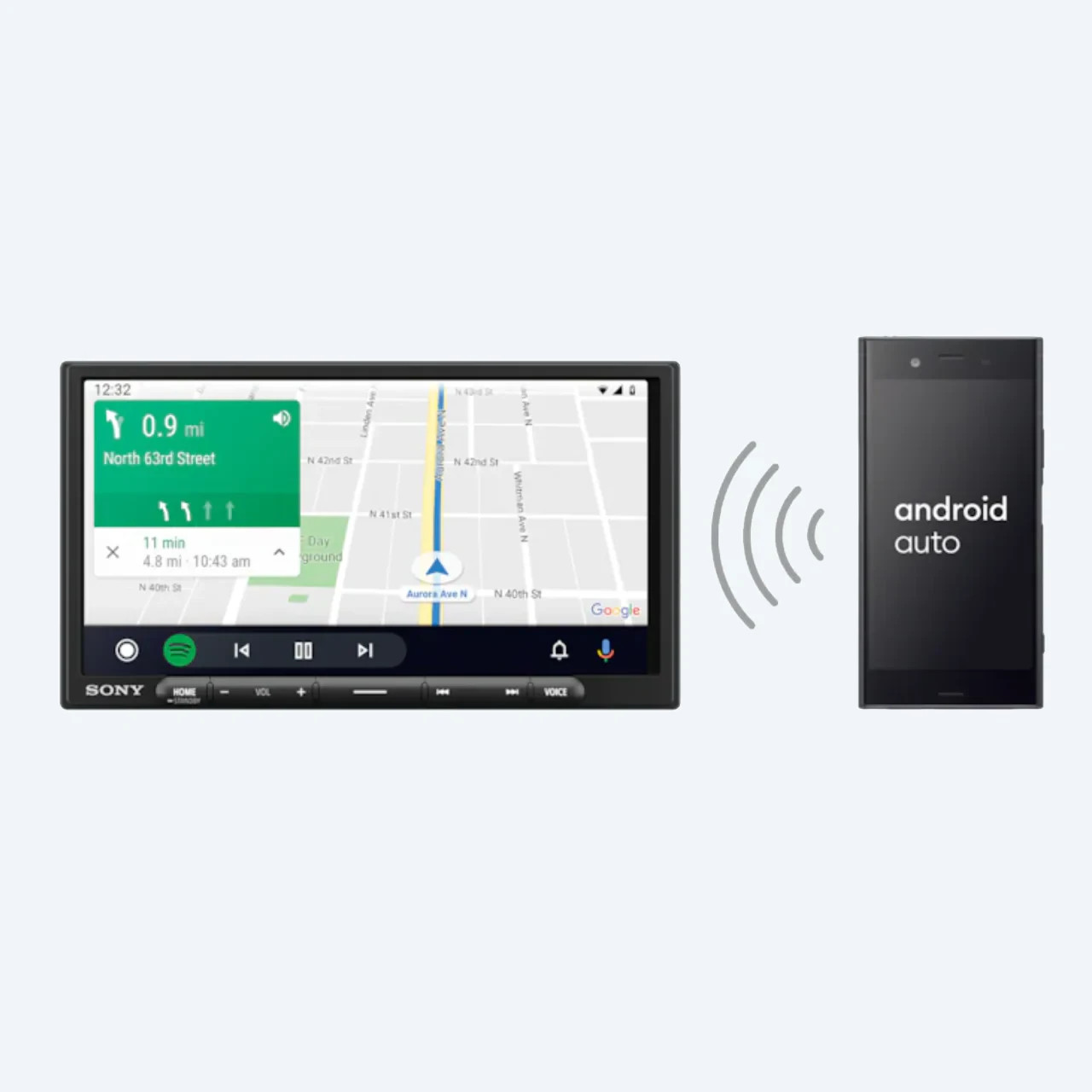 Sony XAV-AX4000 Digital Multimedia Receiver Wireless Apple Carplay, Android Auto