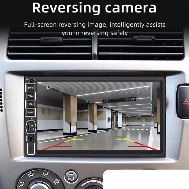 MP5 Car Player 2 Din 7 Inch Touch Screen Car Stereo Bluetooth + Backup Camera