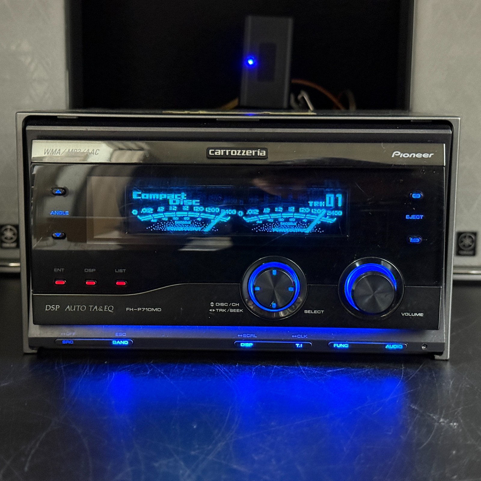 Carrozzeria Pioneer FH-P710MD 2DIN CD MDLP Player w/CD-IB10 iPod Adapter Tested