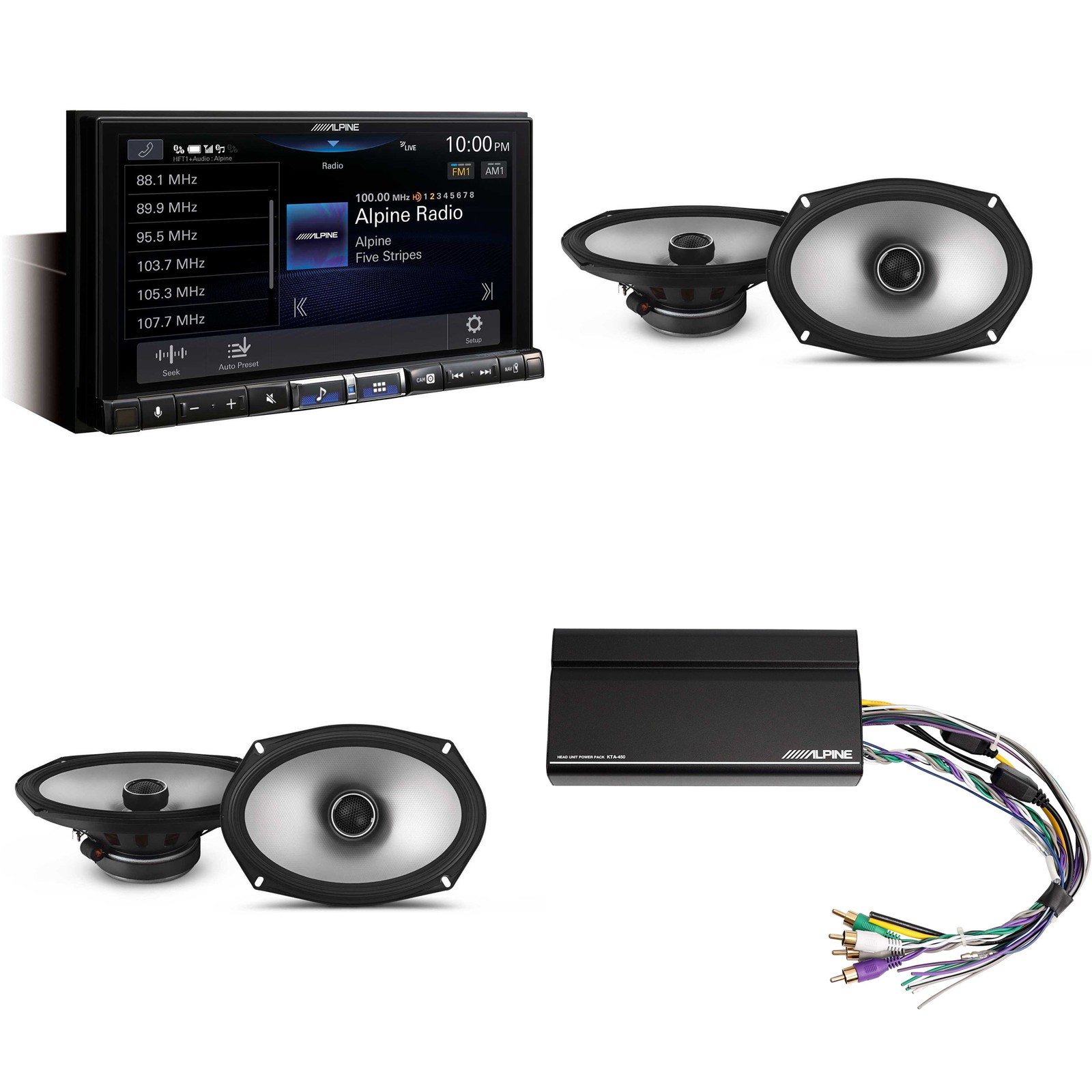 Alpine iLX-507 7″ Multimedia Receiver + 2 Pairs Alpine S2-S69 6×9 Speakers