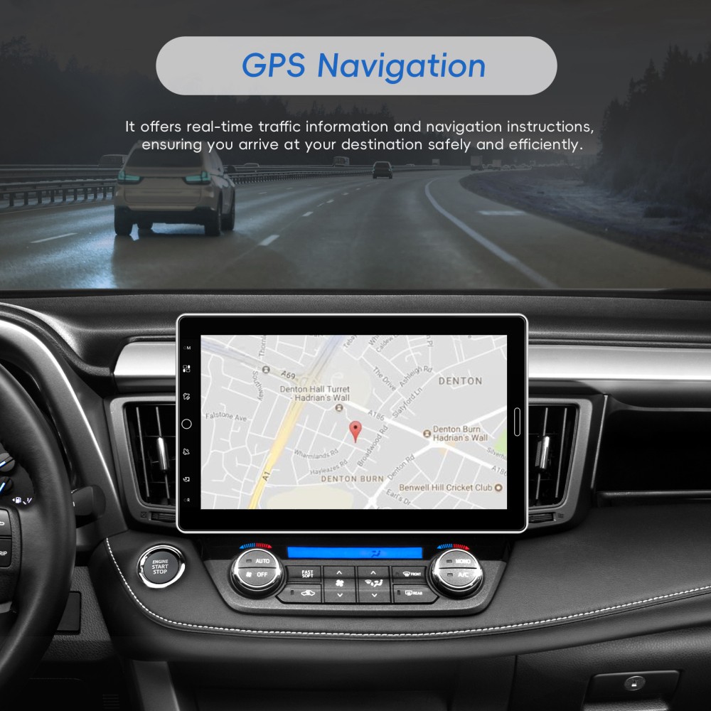10.1″ Carplay Car Stereo Radio Single 1Din Rotatable Touch Screen Bluetooth MP5