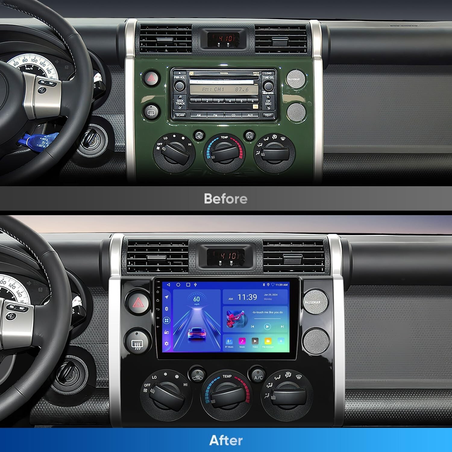 Car Stereo Radio for Toyota FJ Cruiser 2007-2018 Android12.0,2G+64G with 3531