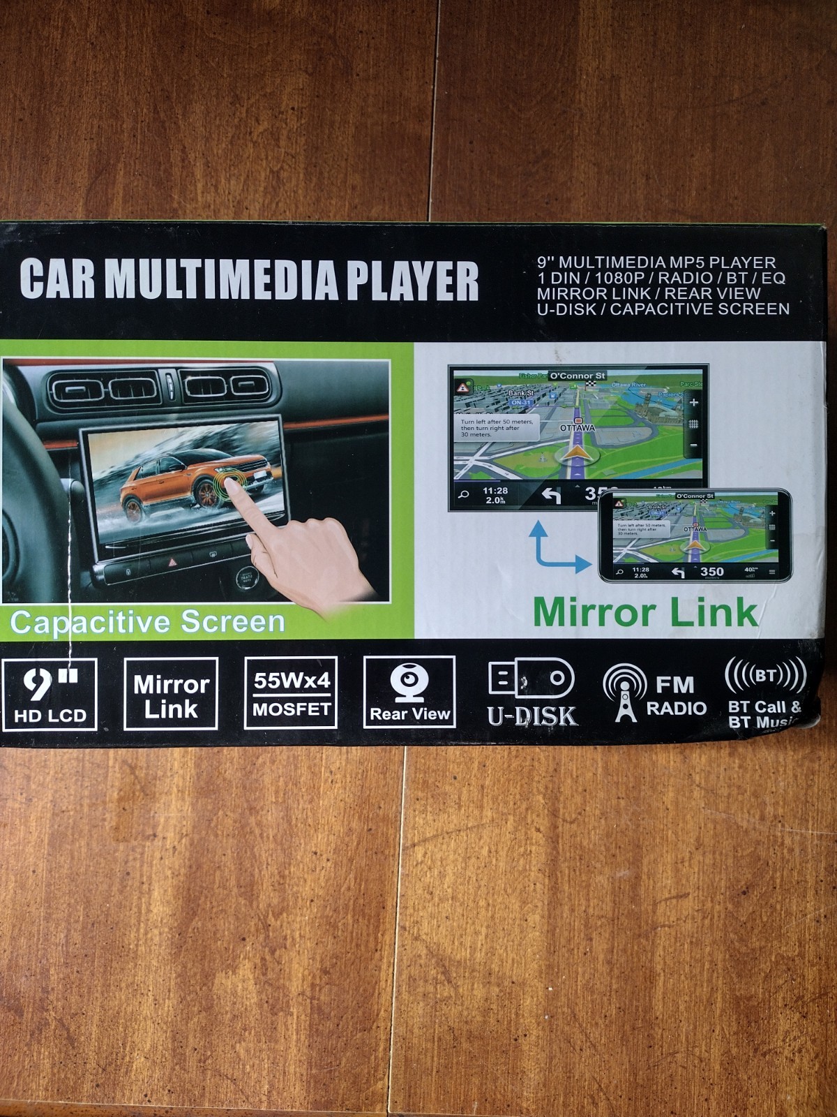 P.L.Z 4022D Q3570 9″ 1 DIN Car Multimedia MP5 Player Stereo Backup Camera