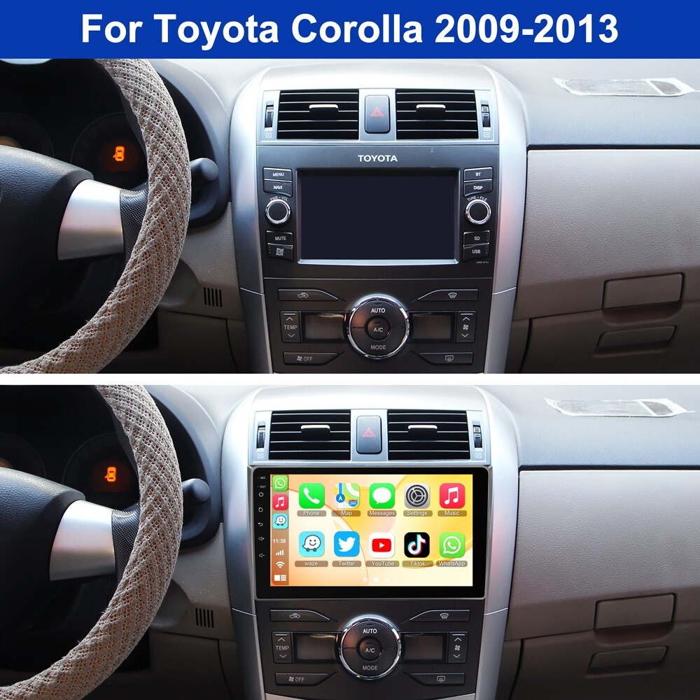 Android 15 4G+64G For Toyota Corolla 2007-2015 Car Stereo Radio CarPlay GPS WIFI