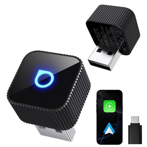 Mini Slim Wireless CarPlay & Android Auto Adapter – USB-A/USB-C Dual Port – 5s