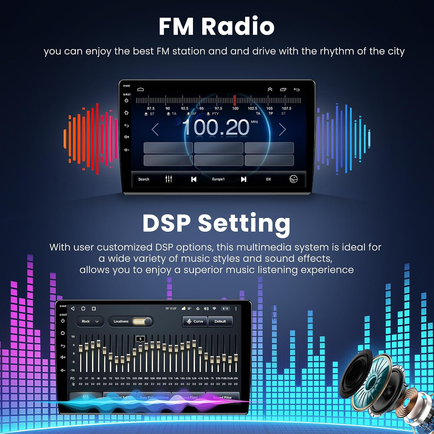 (8Core + 64GB) 10.1 Inch QLED Touch Screen Car Radio for Toyota Camry (2006-2011