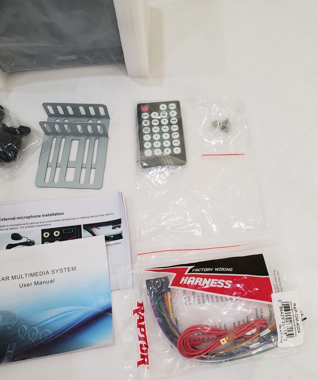 YZKONG Car MP5 PLAYER, Bluetooth, 1080P, Remote Controlled
