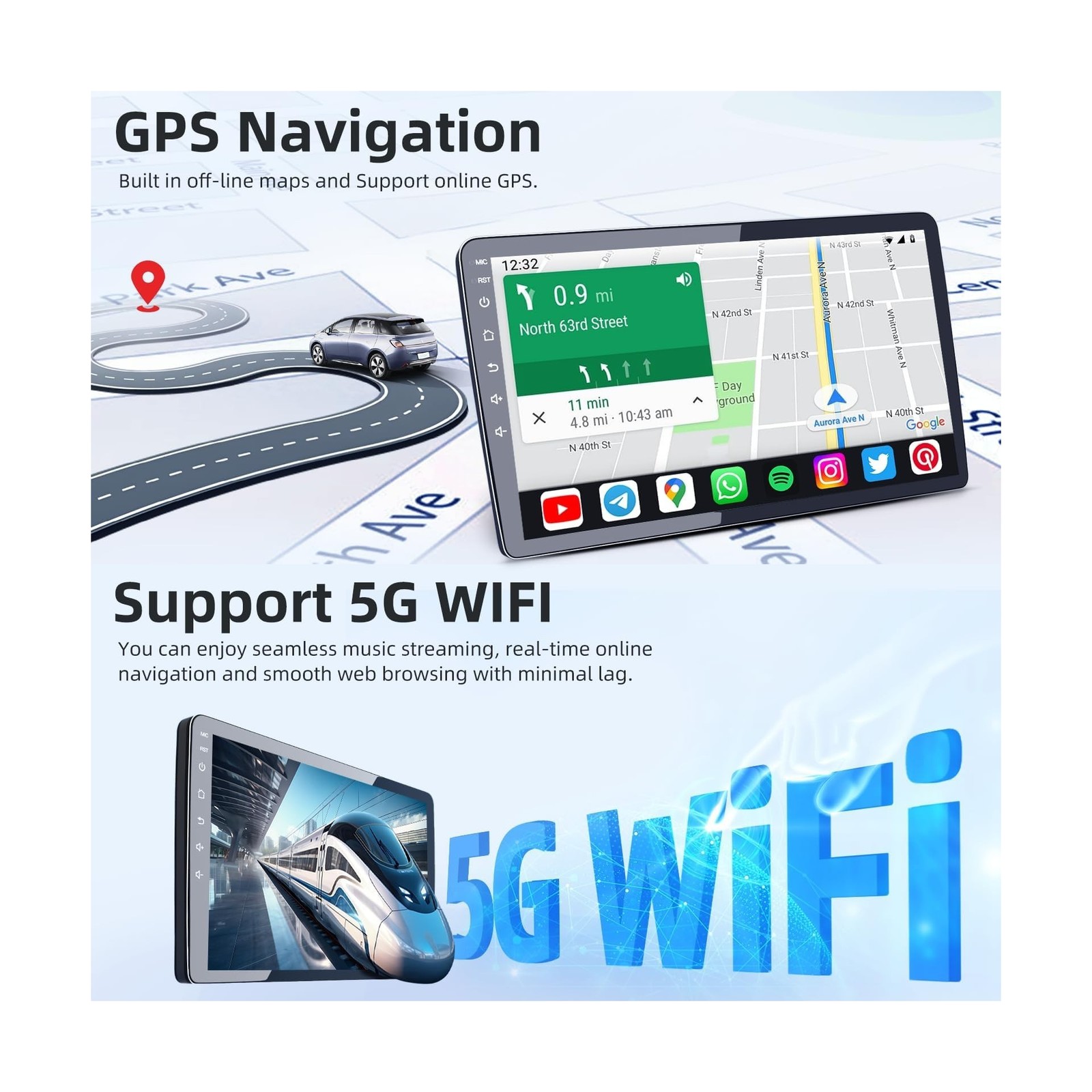 [8core 4+64G] Android 13 Car Radio Stereo for Jeep Patriot Compass 2010-2016:…