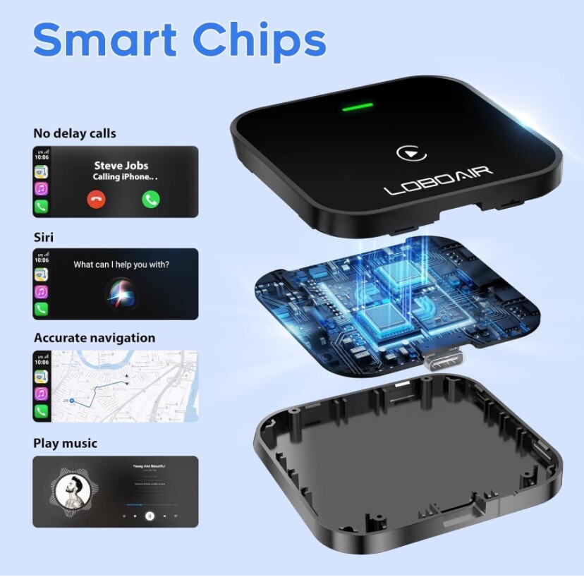 Carplay Automatic Adapter Converts Wired to Wireless Fits Cars from 2015 Ios 10