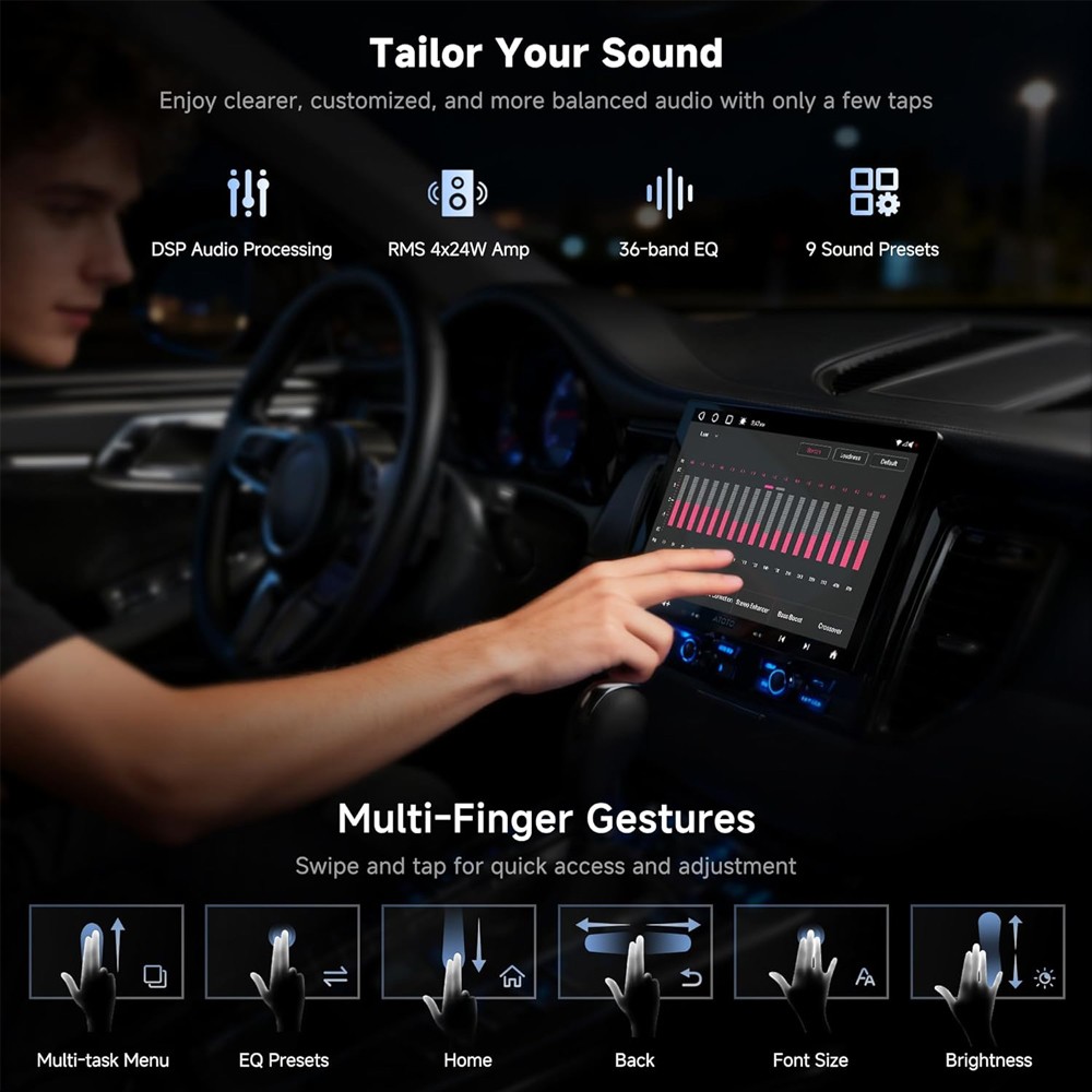 ATOTO S8 Universal 10″ Car Stereo 1 DIN Android GPS Navi CarPlay AI Radio Camera