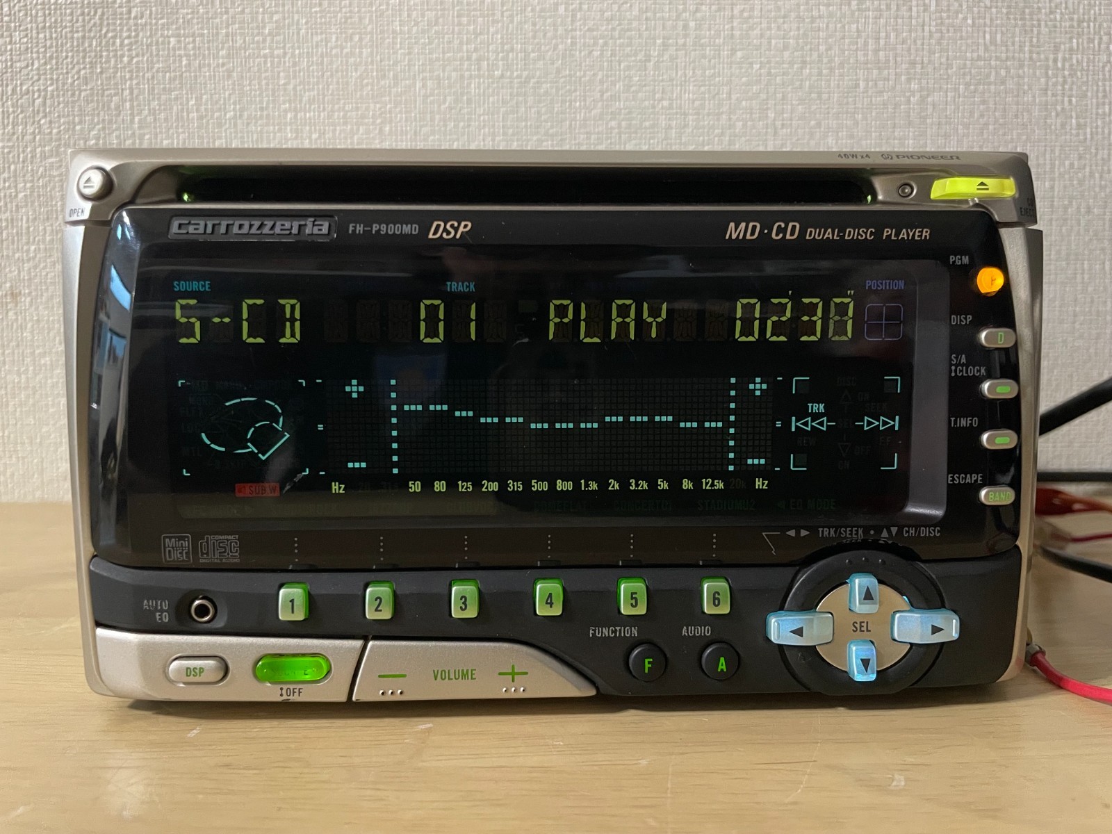 Pioneer Carrozzeria FH-P900MD 2DIN Car Audio CD MD Bluetooth Player Tested