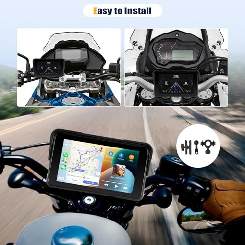 CarPlay Screen for Motorcycle,Portable Carplay/Android Auto for Motorcycle,5