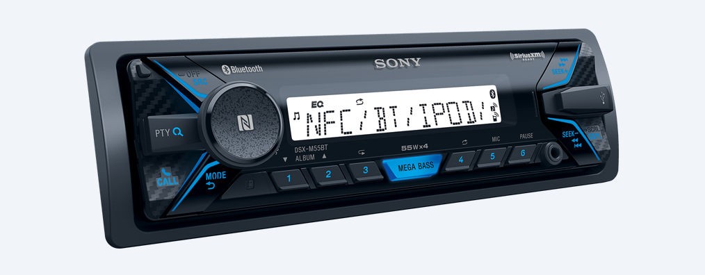 Sony DSX-M55BT BT Marine Receiver XS-MP1611 White 6.5″ Speakers Sirius tuner