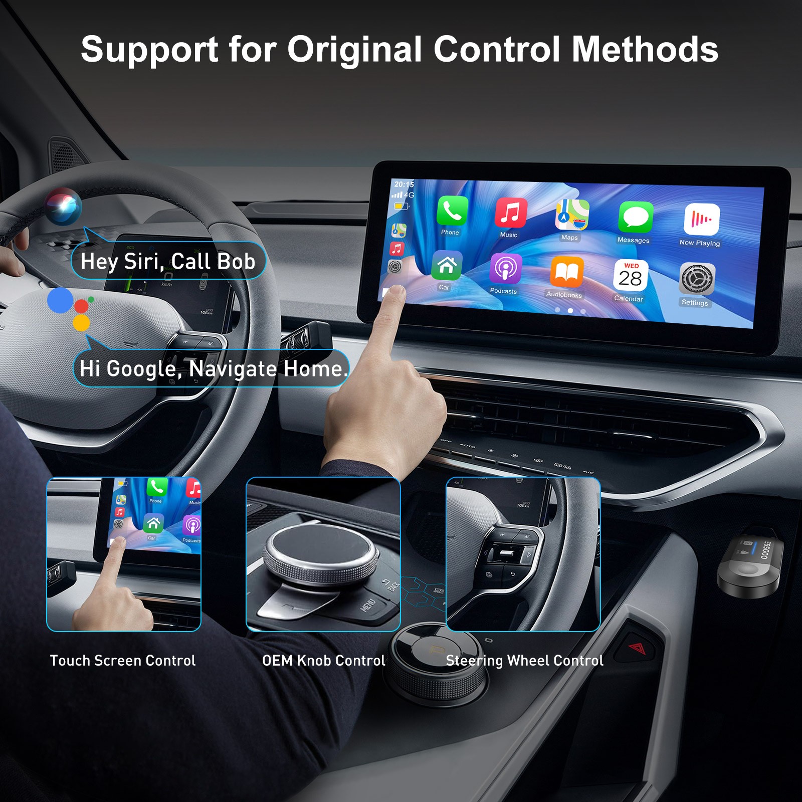 USB Wireless CarPlay Adapter For iPhone Apple Wireless Carplay Dongle Plug &Play