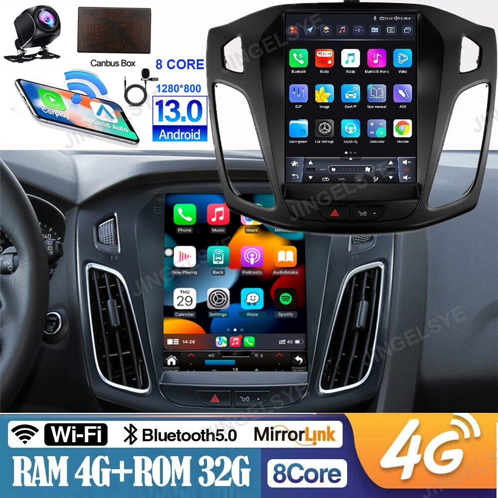 For 2012-2018 Ford Focus Car Stereo Radio 9.7 Android 13 GPS Wifi CarPlay 4+32GB