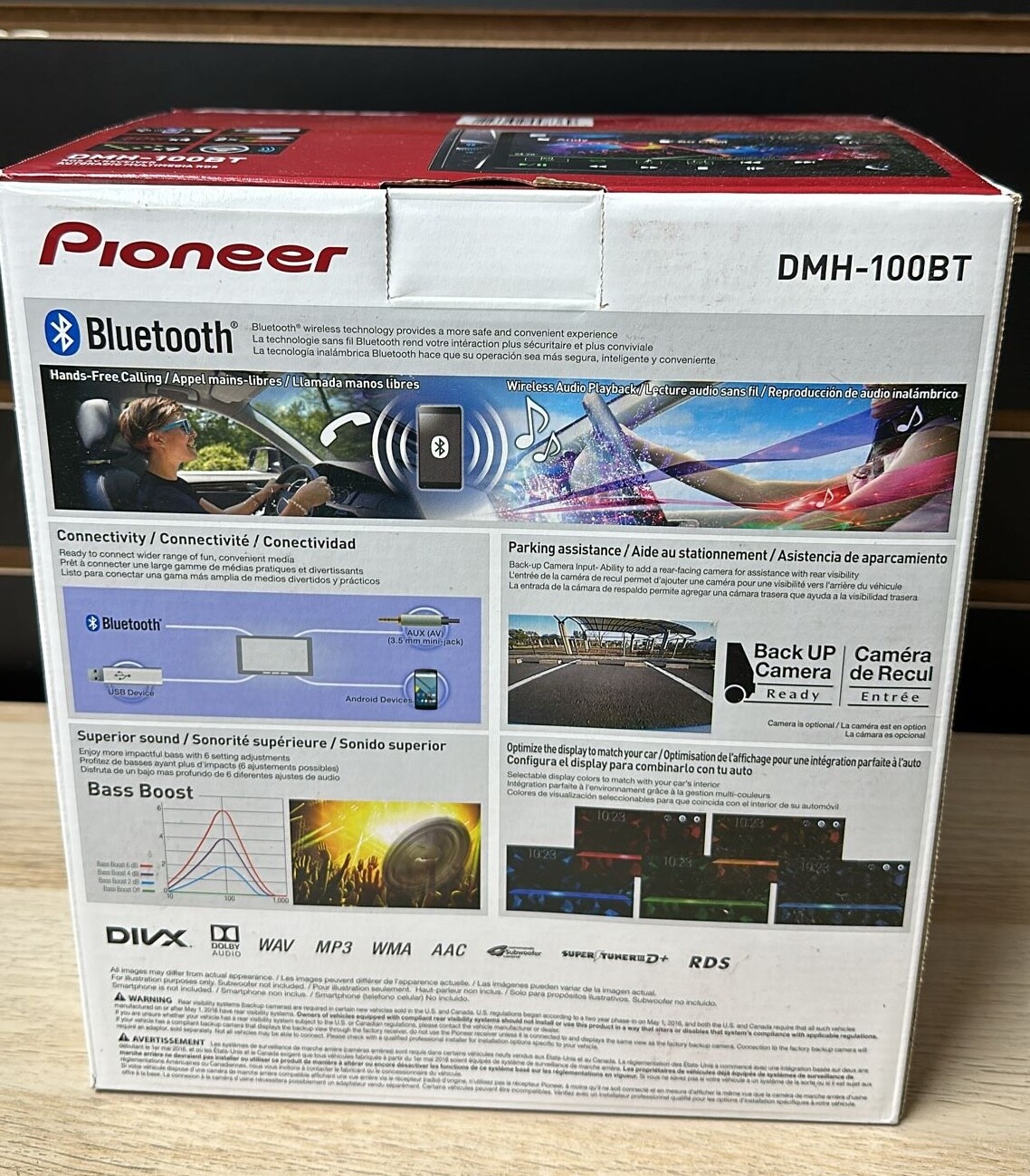 Pioneer DMH-100BT Bluetooth Media Player Android iPhone USB, BRAND NEW, SEALED