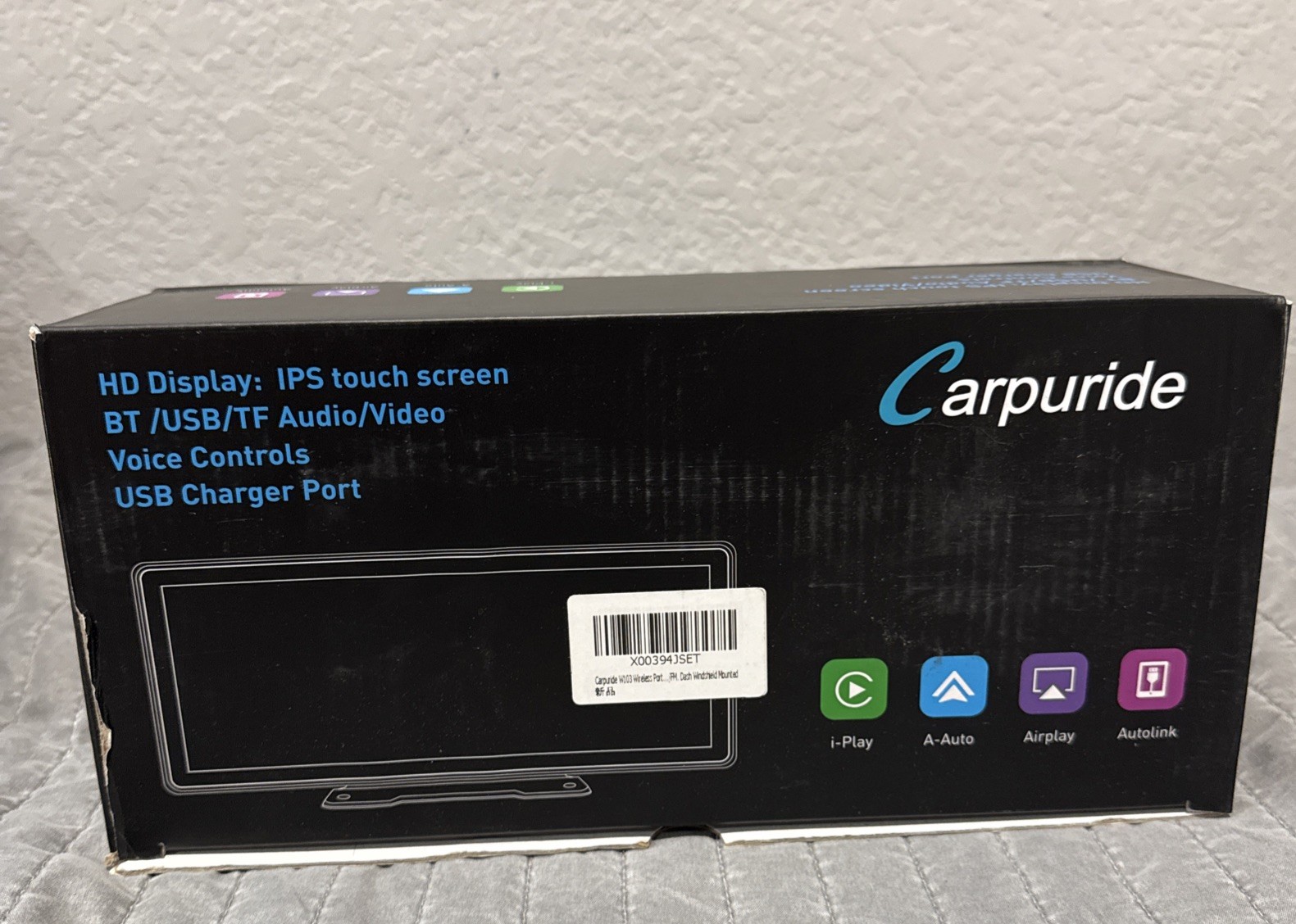 CARPURIDE W103 HD Display: IPS Touch Screen BT/USB/TF Audio/Video, Voice Control
