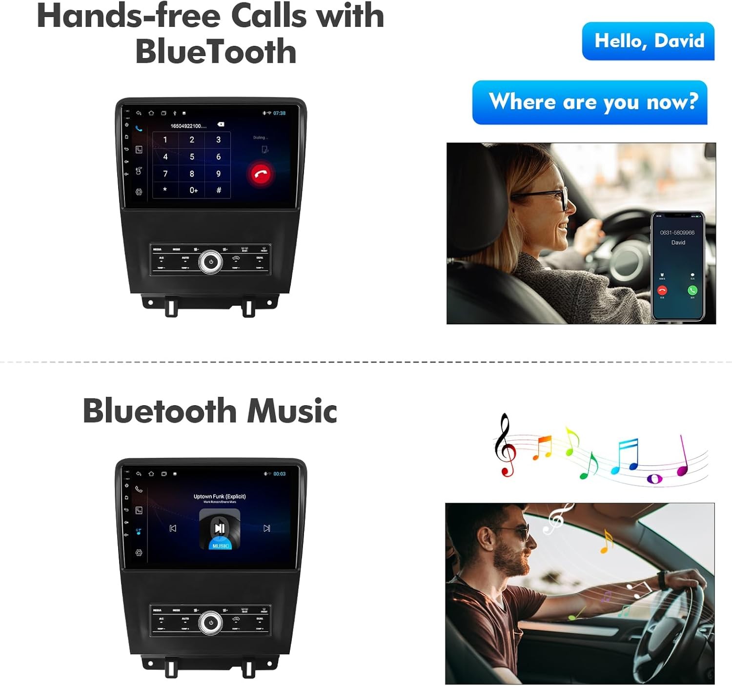 For 2010-2014 Ford Mustang Apple Carplay Car Radio Android 13 Navi GPS Player