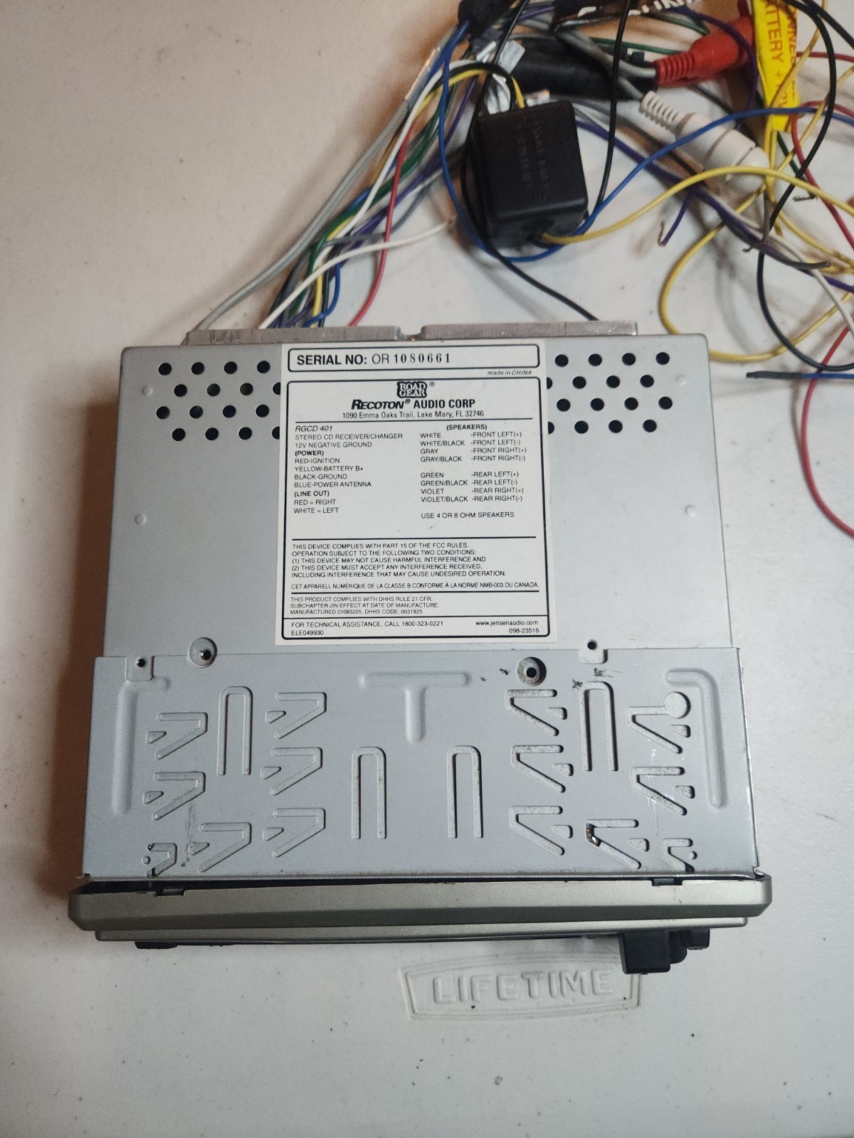 Road Gear RGCD401 Cd Player Used Good Tested