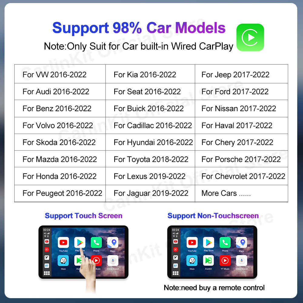 8G+128G Android 13 Ai Box CarPlay QCM6125 Wireless CarPlay Android Auto For Kia