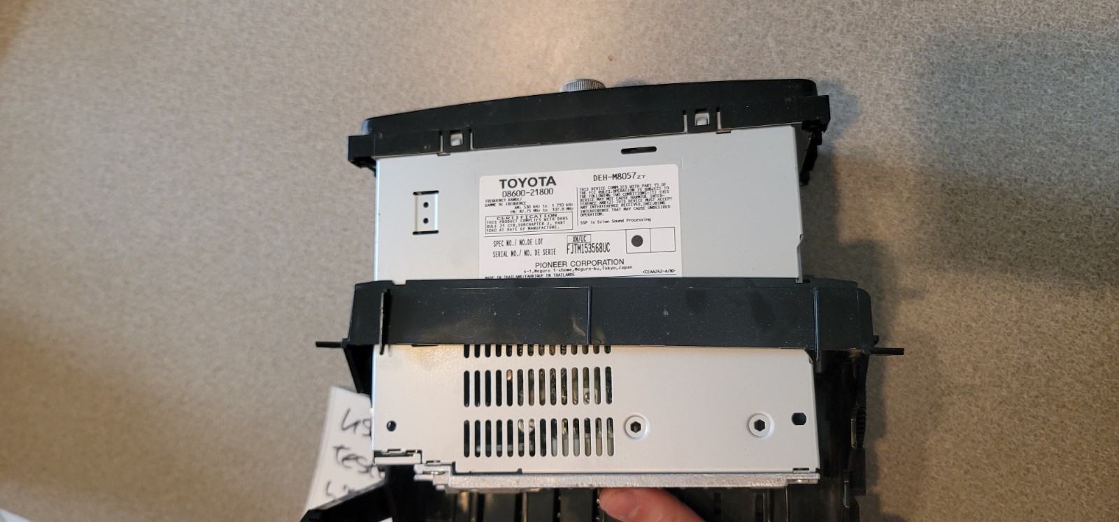 2007 Toyota Scion Tc Pioneer Am Fm Cd Mp3 Wma Aux Sat Stereo #08600-21800