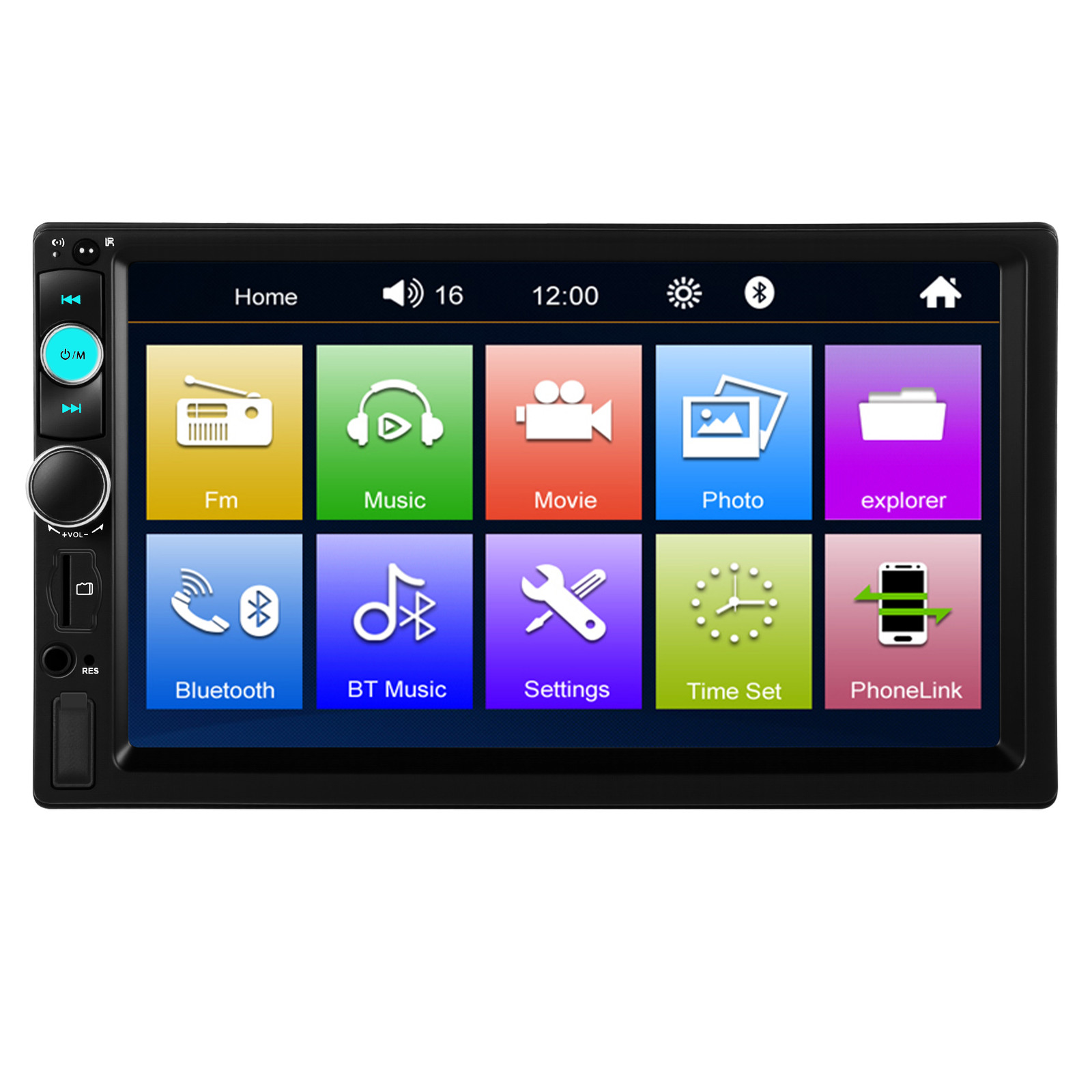 F710C 7inch Touch Screen Stereo Single 2Din Radio Car Apple/Android Carplay GPS