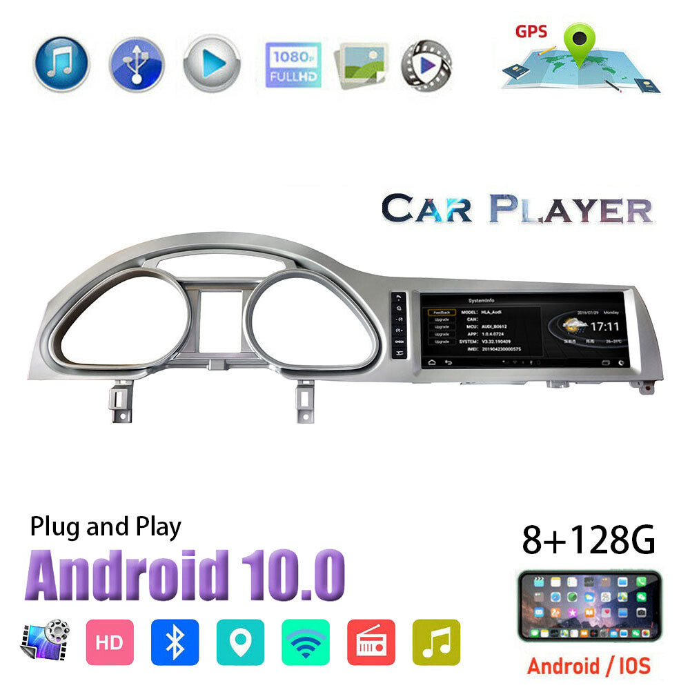 8+128G Car Stereo Radio Player GPS Android Navi Head Unit For Audi Q7 2010-2015