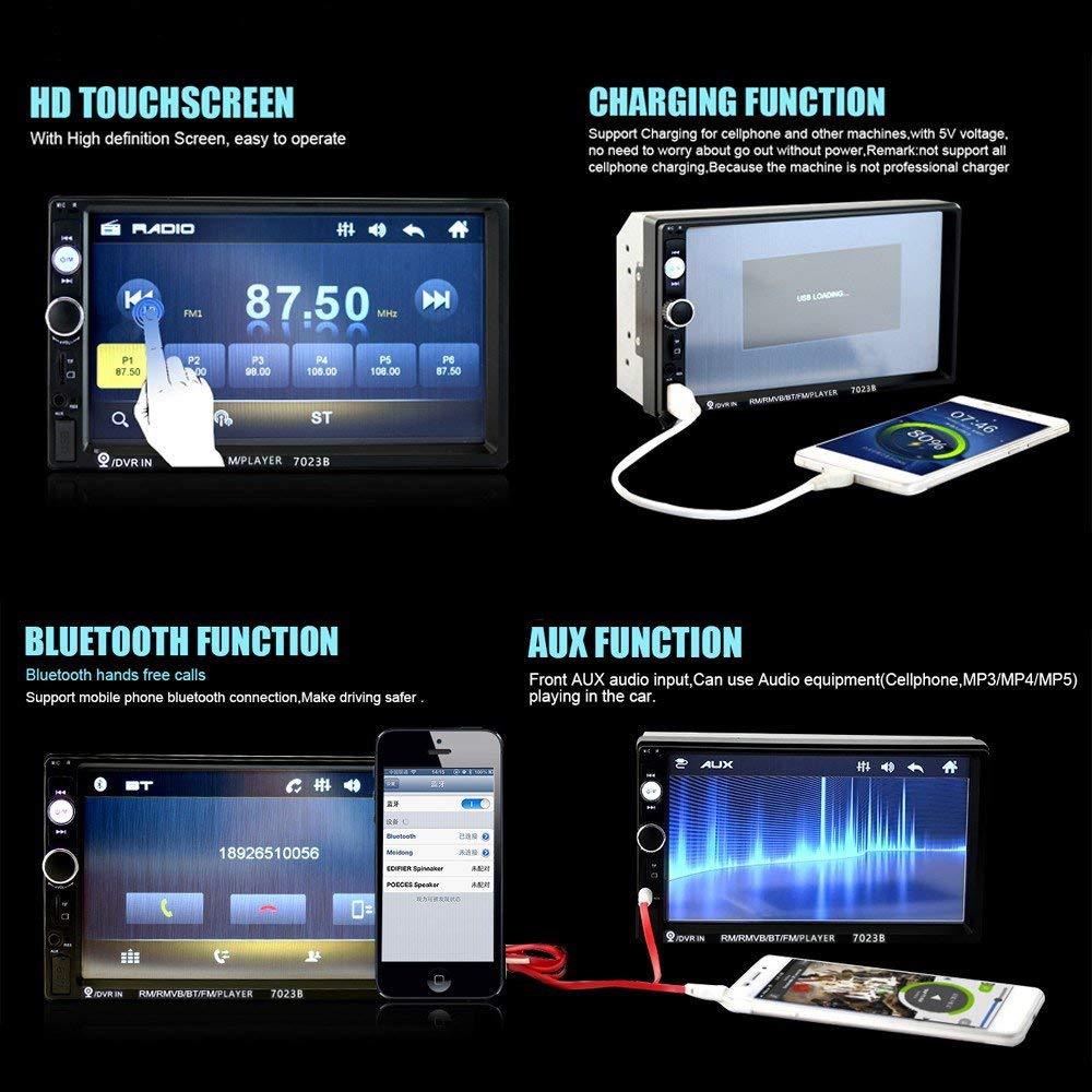 Estereo De Pantalla con Bluetooth Para Coche Carro Auto MP5 Player USB/SD/AUX/FM