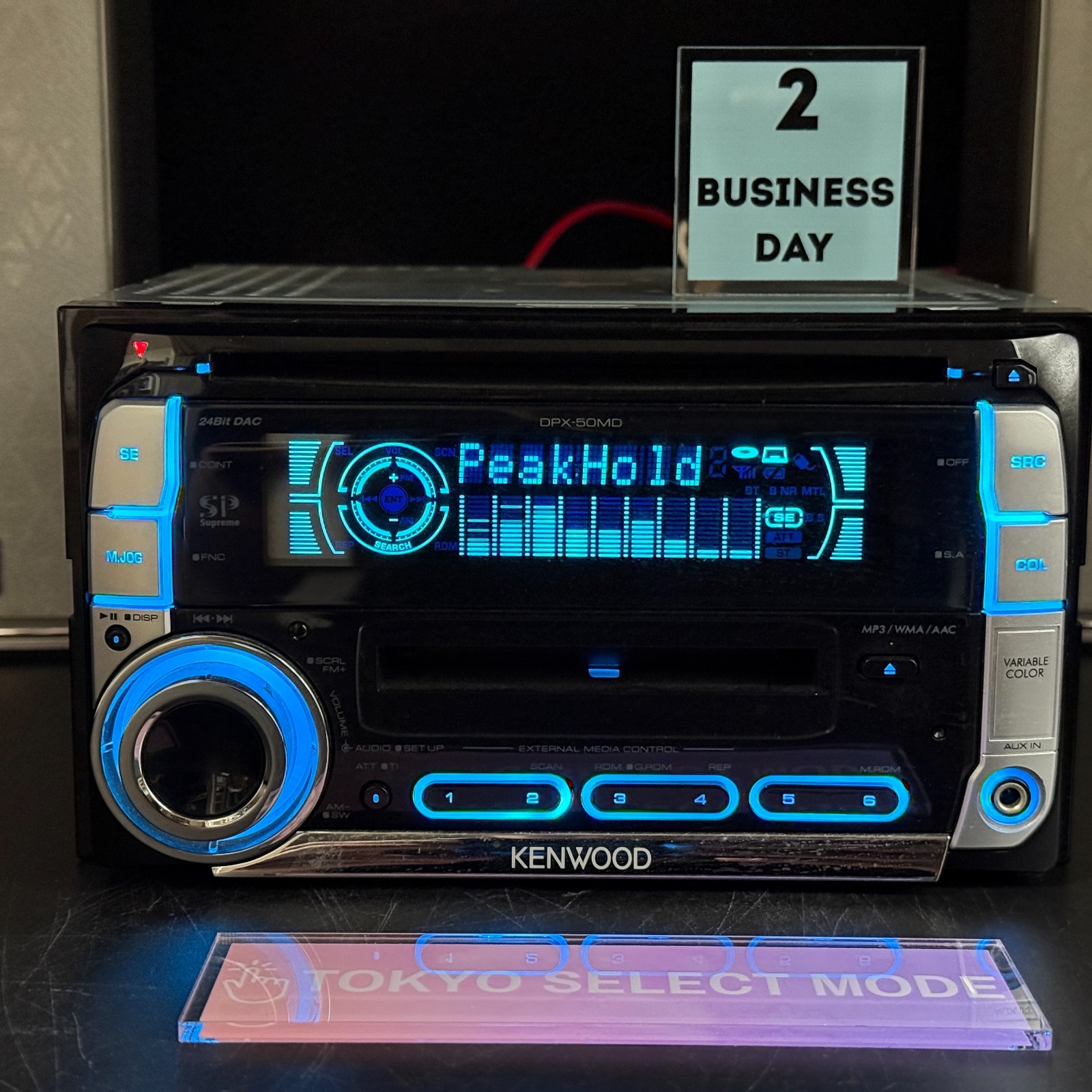 Kenwood DPX-50MD 2DIN CD MD Player Car Stereo Added Bluetooth JDM Tested Stock