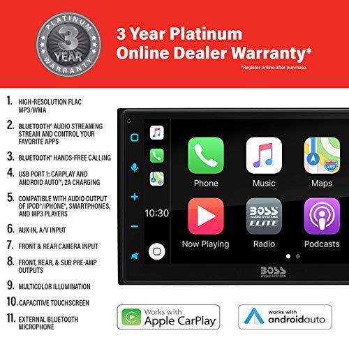 BOSS Audio BE950WCPA Wireless Apple CarPlay Android Auto Car Multimedia Player