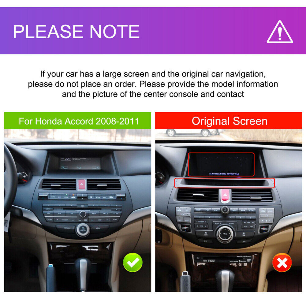 1280*800 For HONDA ACCORD 2008-2013 Android Auto Car Stereo NAVI Radio Carplay