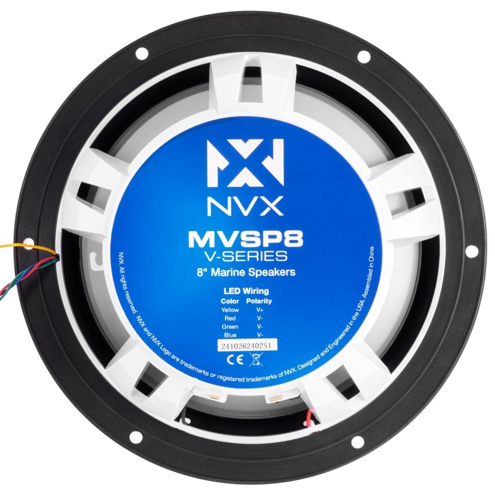 NVX VMPS35 & MVSP8 Marine Receiver with Bluetooth and Marine Speakers