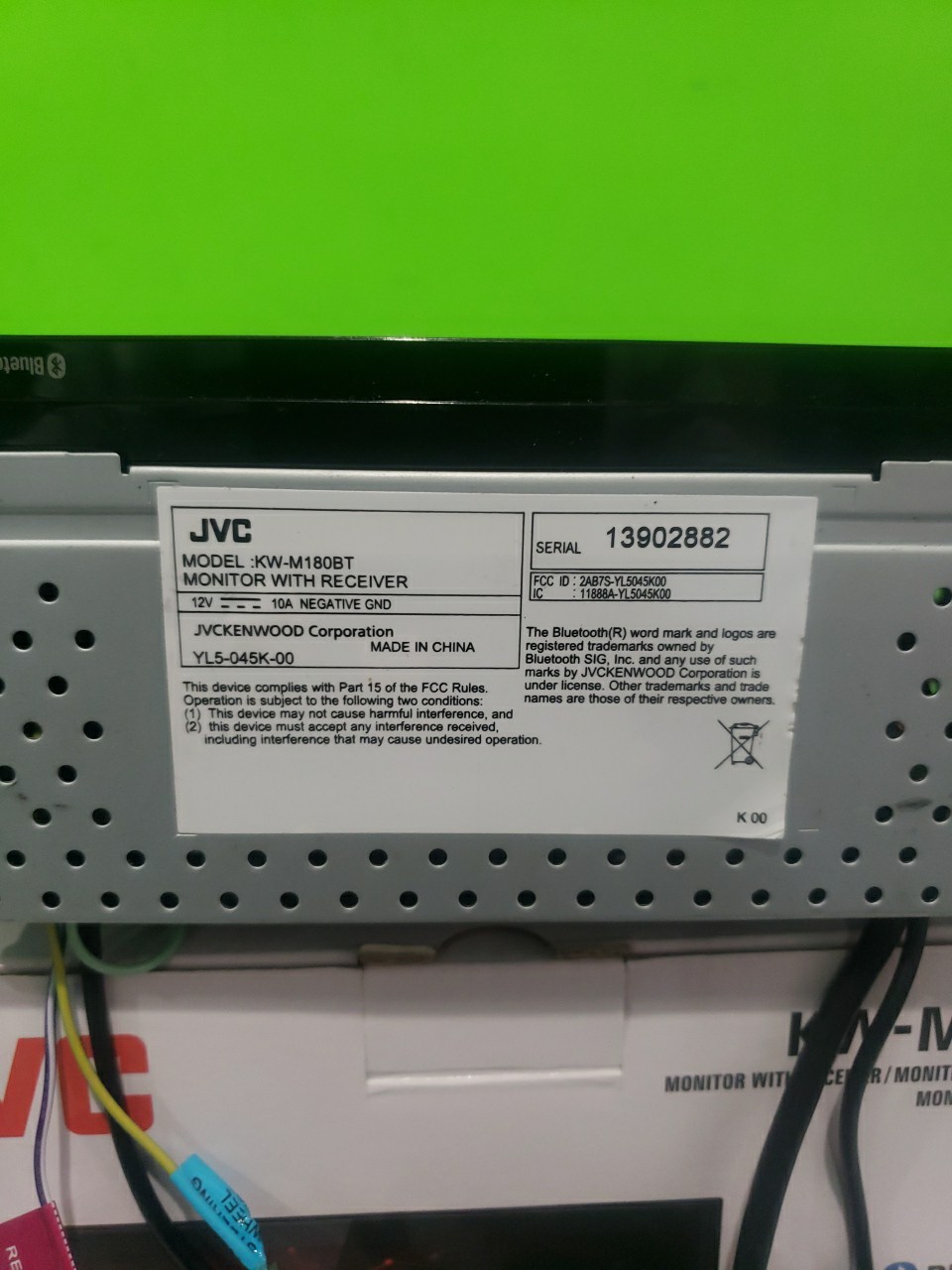 JVC KW-M180BT, 2-DIN Digital Media Receiver, w/ Bluetooth Good Condition