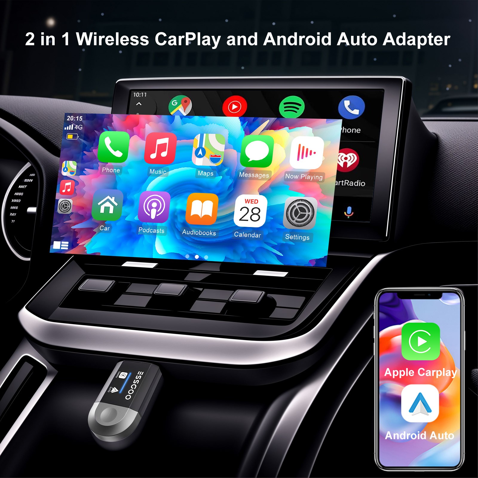 USB Wireless CarPlay Adapter For iPhone Apple Wireless Carplay Dongle Plug &Play