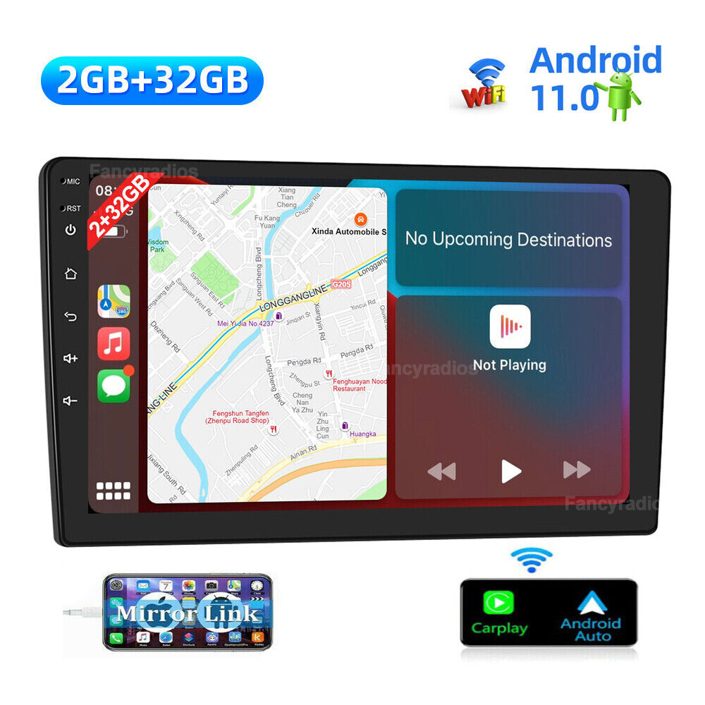 9inch Android 11 Car Stereo Radio Carplay GPS Navi Double Din WIFI Touch Screen