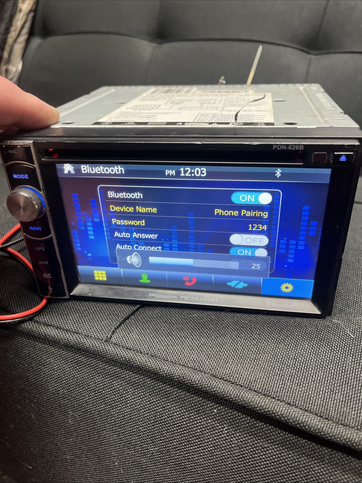 Power Acoustik Aftermarket Radio Stereo Control Audio pdn-626b Tested