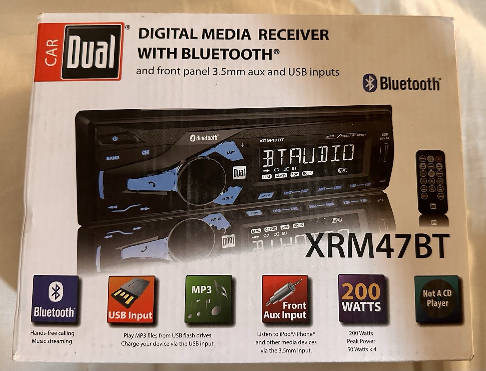 Dual • Digital Media Receiver w/ Bluetooth • 200W • XRM47BT • Brand New/Open Box