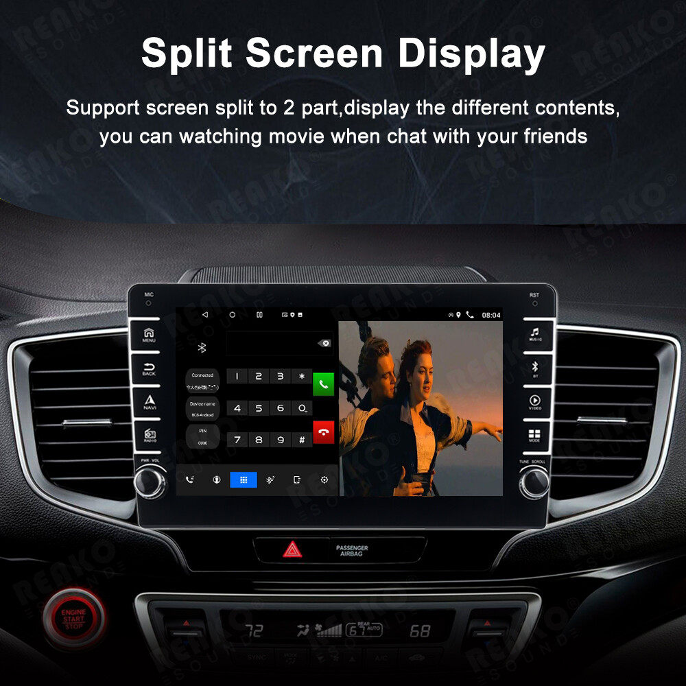 9”1Din 2+64G Android 12 Car Radio Stereo Carplay Auto Link BT WiFi GPS FM+Cam