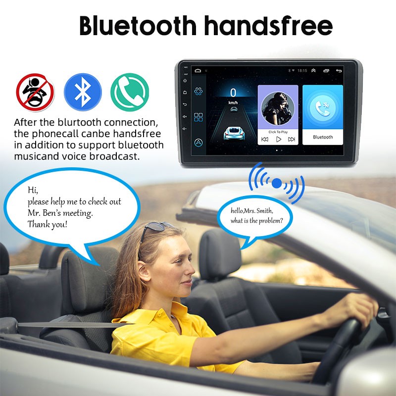 Car Radio 9 Inch 2Din Android Wireless Carplay Stereo GPS Navigation