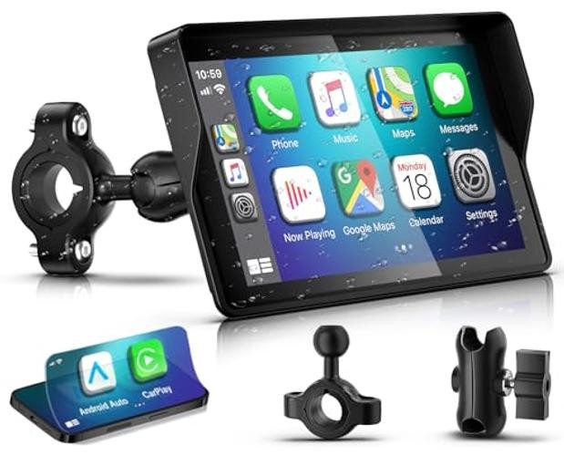 2026 GPS Carplay 5 inch for Motorcycle with 5 Inch Screen+Mounting Bracket