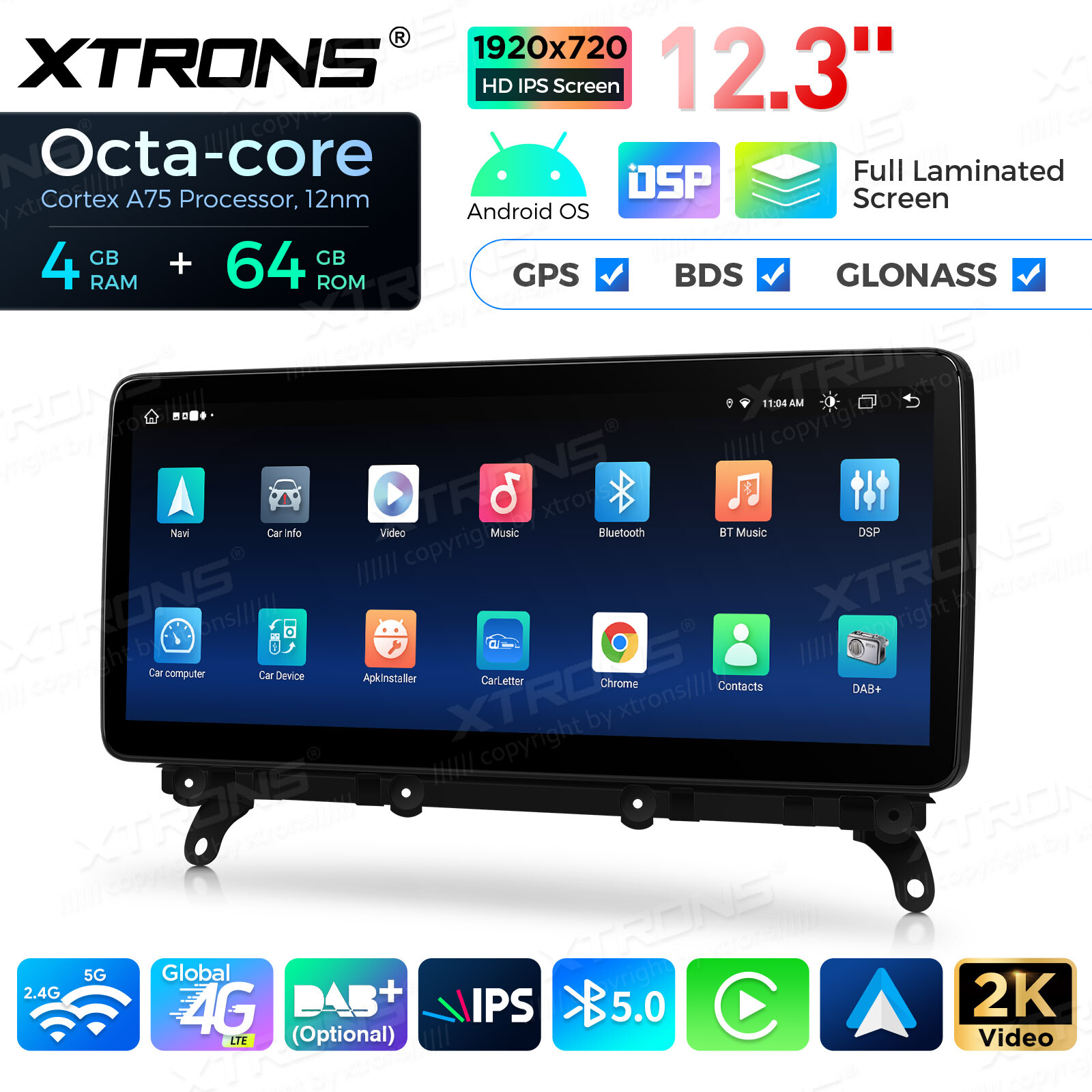 12.3″ Android 13 8-Core Car Play Stereo GPS Navigation 4G LTE For BMW X3 F25 CIC
