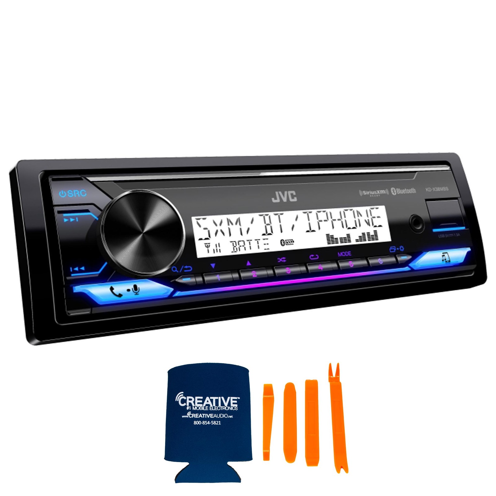 JVC Marine Receiver w/ Bluetooth USB SiriusXM 2Pairs Wet Sounds 6.5″ Speakers