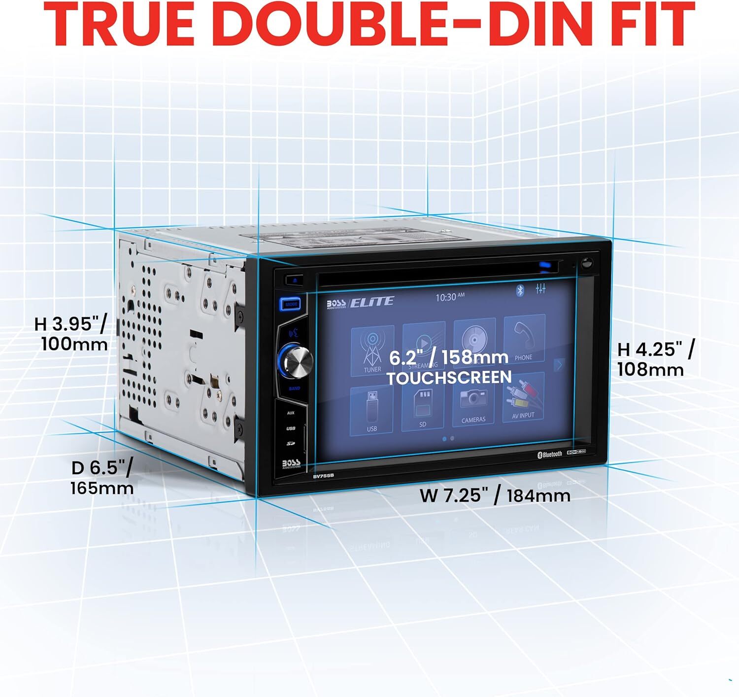 Brand New 6.2 Inch BOSS Audio Systems BV755B Car Stereo System Touch Screen