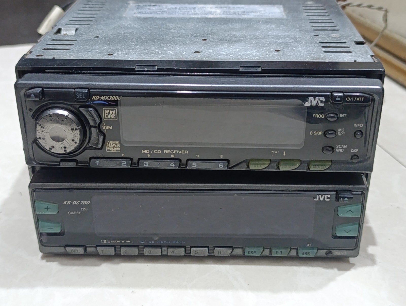 JVC KD-MX3000-B MD CD, 1bit DAC Level Meter & JVC KS-DC700 CASSETTE WT Spectrum
