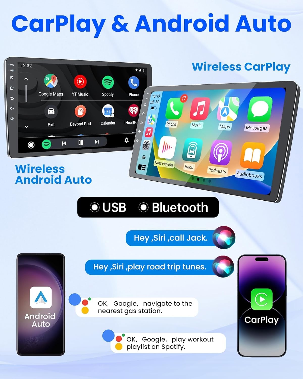 Car Stereo for Honda CR-V 2012–2016, Wireless CarPlay & Android Auto GPS, WiFi