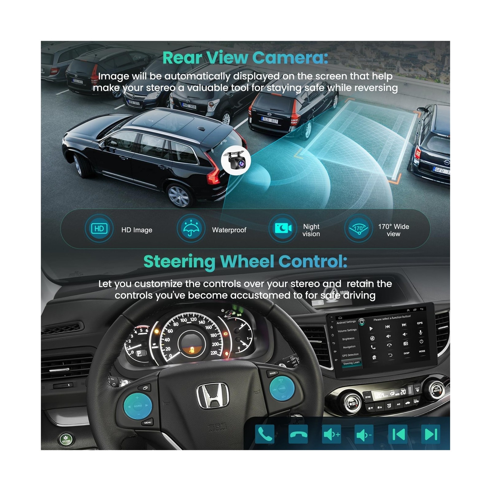 4G+64G Car Radio Stereo for Honda CRV 2012 2013 2014 2015 2016 Android 13, 9 …