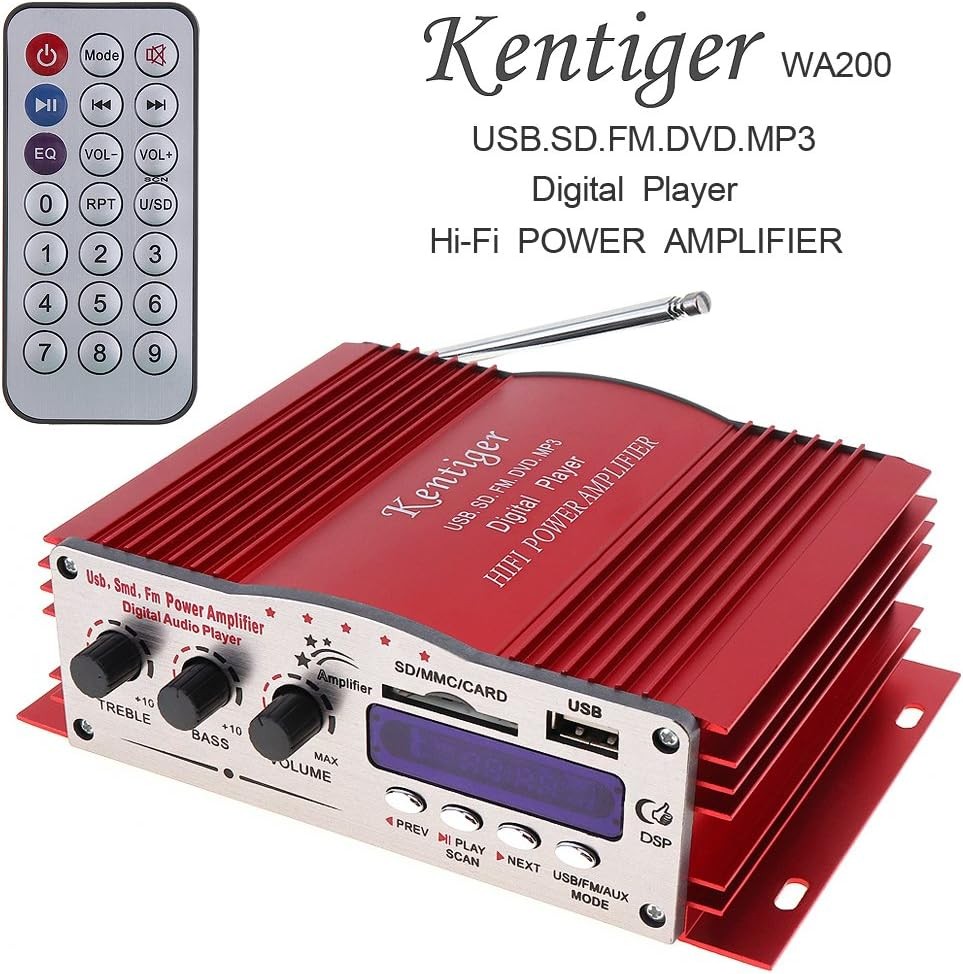 Car Stereo Amplifier Digital Player 12V Hi-Fi Support USB/SD/FM/MMC/DVD /…