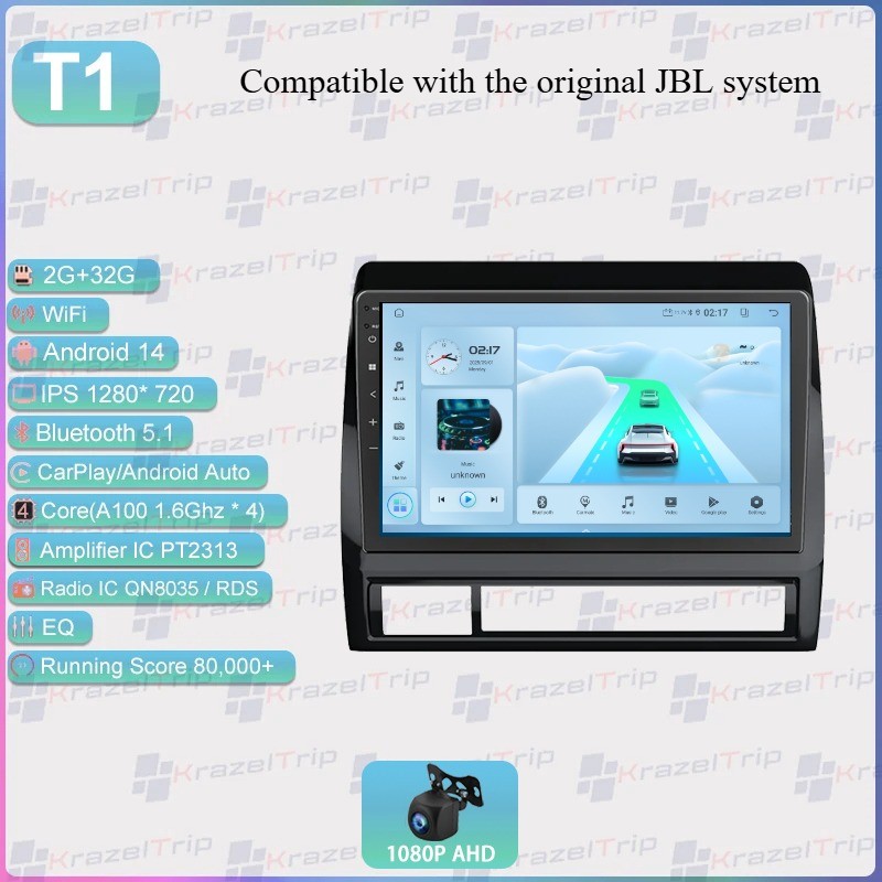 8 Core 64GB Car Radio For Toyota Tacoma 2005 – 2015 GPS Carplay Supports JBL AMP