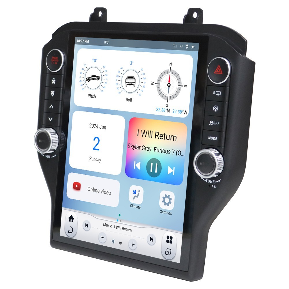 LINKSWELL GEN6 “T” Style Radio Stereo for Ford Mustang 2015-2023 Carplay Android