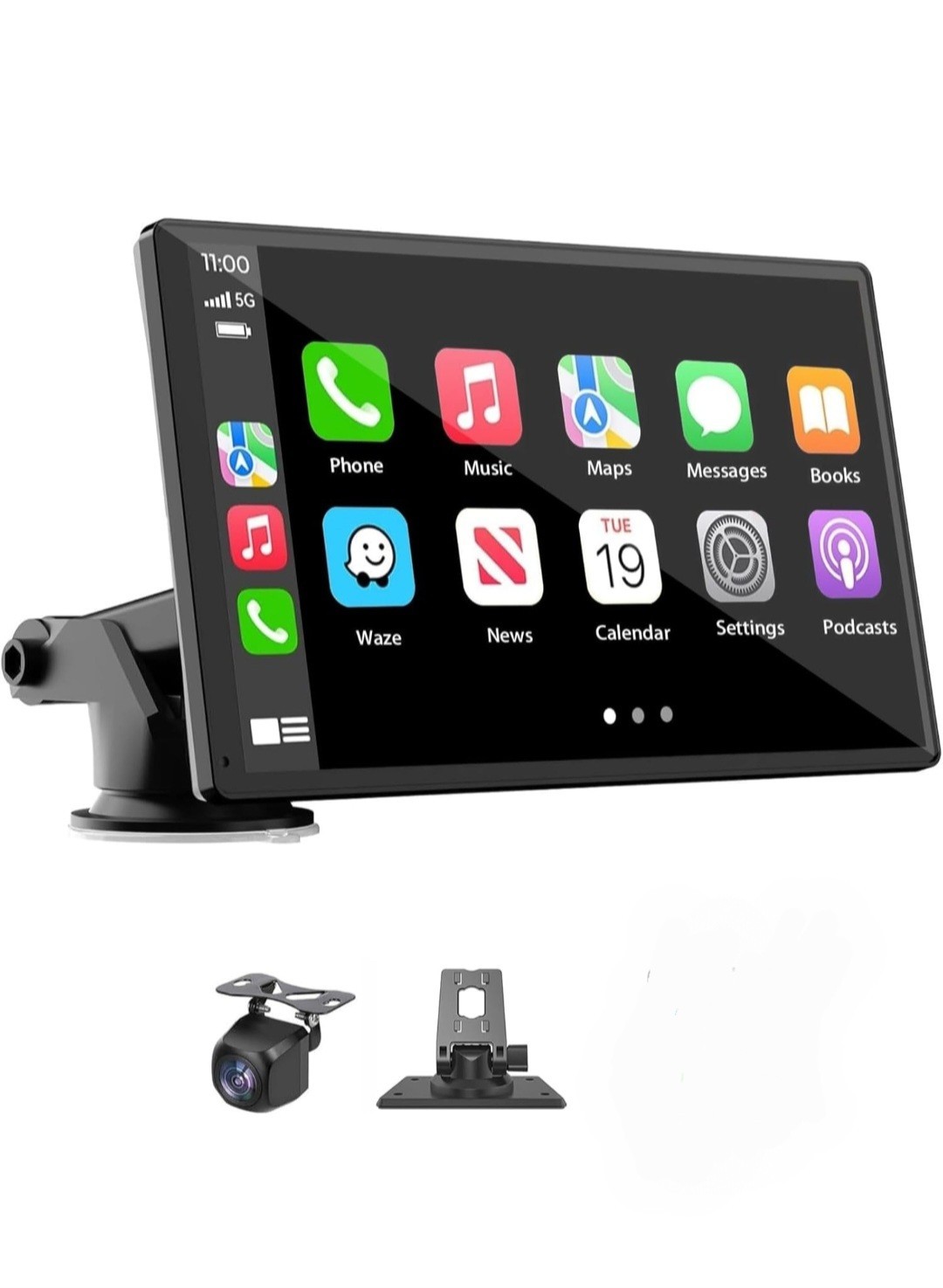 Wireless CarPlay Screen 7″ HD Portable Car Stereo Touchscreen Multimedia Player